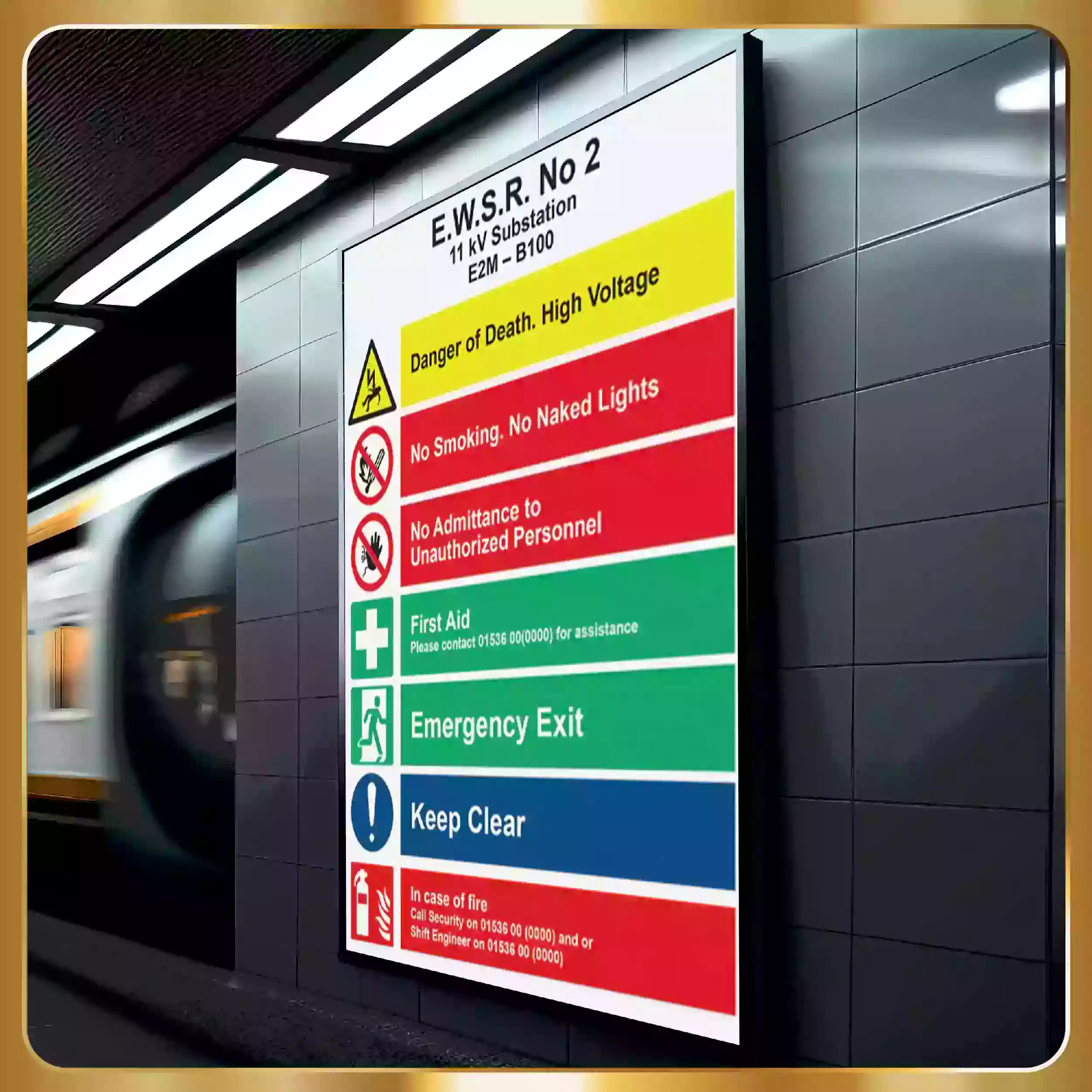 An airport kiosk with information on it.